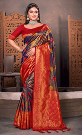 Attractive Pink Color Kanjivaram Silk Saree